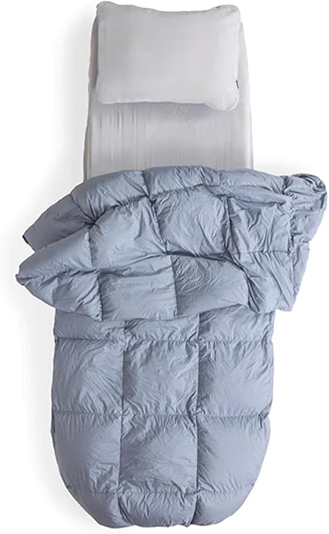 HEST Packable Down Comforter for Camping Single Size - Warm Outdoor Puffy Blanket Down Blanket with 50-L Tote Hydrophobic Duck Down - Perfect for Hiking Camping Backpacking &amp Outdoor Adventur