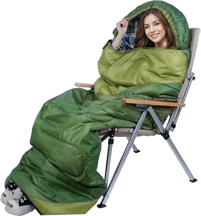 Camping Sleeping Bag 32℉ Sleeping Bags for Adults Kids Teens Cold Weather Warm Sleeping Bag Winter for 3-4 Season Camping Camping Gear Equipment Traveling and Outdoors