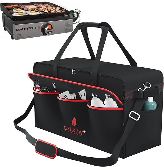 17 Griddle Carry Bag Fits Blackstone 1971 Heavy Duty Flat Top GrillFit for Blackstone 17 inch Tabletop Griddle Without HoodWater Resistant 600D Polyester Heavy Duty