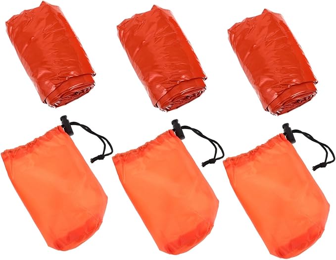 BESTonZON 3 Set Emergency with Compression Storage for Outdoor Camping Portable Thermal Blanket for Hiking and Survival Gear