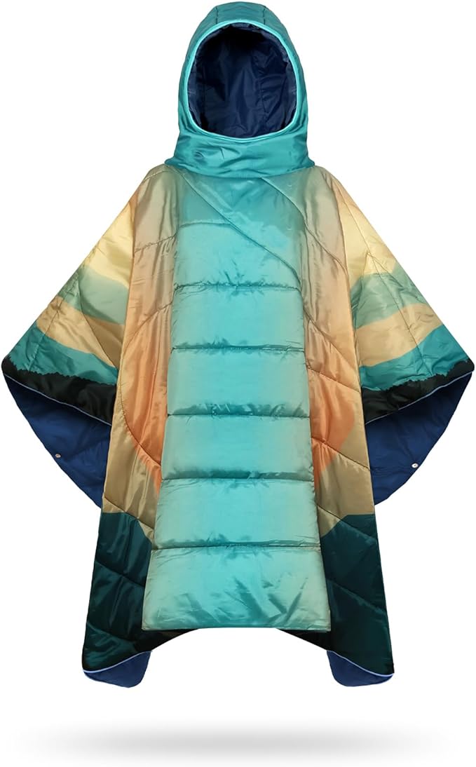Camping BlanketHoodie Blankets Poncho Outdoor Waterproof Windproof Warm Durable &amp Portable for Stadium Concerts CarTravel Beach Picnic Grass75 * 53 inch