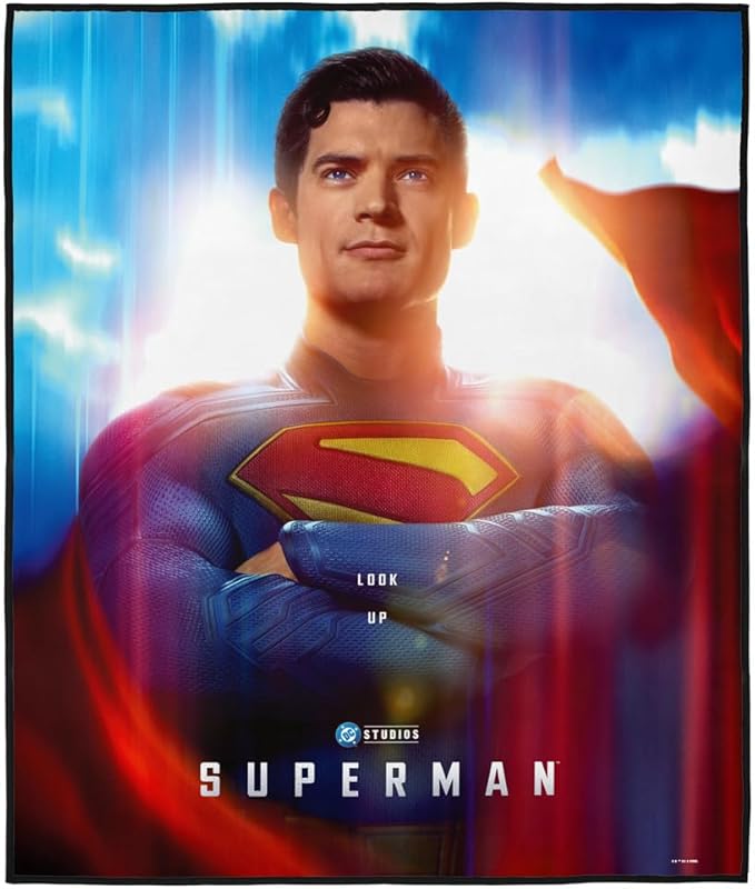 LOGOVISION Superman (2025) Look Up Poster Outdoor Blanket for Picnic Beach Camping Park Tailgate 50x60