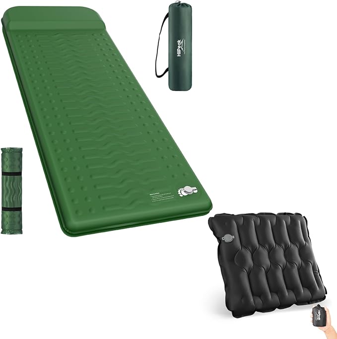 HiiPeak Compact Memory Sleeping Pad and Inflatable Seat Cushion