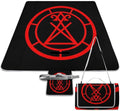 Demon Baphomet Satanic Goat Head Sigil of Lucifer Waterproof Outdoor Picnic Blanket Sandproof Beach Mat for Camping Hiking Grass Travelling
