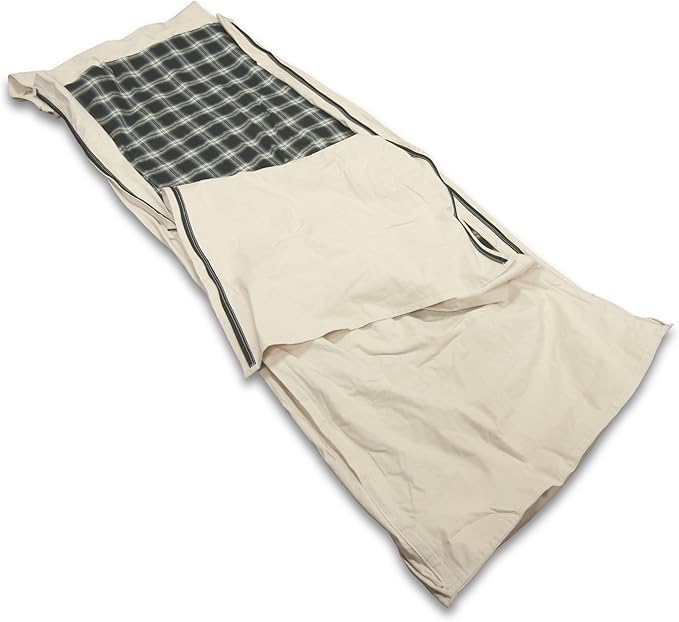 TrailMax Canvas Cavalry-Style Cowboy Bedroll Premium Lined Sleeping Bag Cover Durable 12oz Canvas Comfy Flannel Liner Winter Camping Sleeping Bed Roll Cowboy Bed Roll for Camping