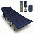YELLOW JACKET Folding Camping Cot for Adults600LBS Max Load28 Wide Sleeping Cot with Removable Thick Mattress Portable Foldable Camping Bed with Carry Bag for CampHomeOfficeTravelBlue