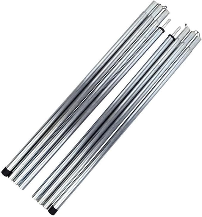 2PCS Adjustable 2M Tarp Poles Iron Thicken Stick Rack Rod Pole Outdoor Camping Ultralight Canopy Awning Tent Support Pole