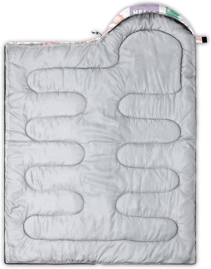 QOOMO Camping Sleeping Bags3 Season Warm &amp Cool WeatherLightweightWaterproof Sleeping Bags for Adults &amp KidsTravelingand OutdoorsCamping Gear Equipment