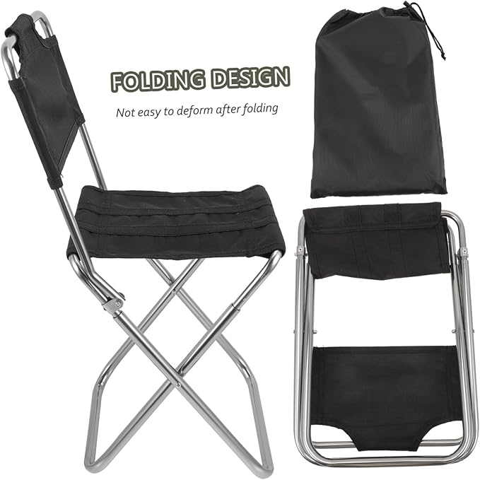 VANZACK 1pc Comfortable Beach Lounge Chair Collapsible Camping Stool Easy to Store for Travel