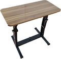 RV Folding Table Collapsible Table Folding Camping Table Push-Pull Lift Dining Table Brown
