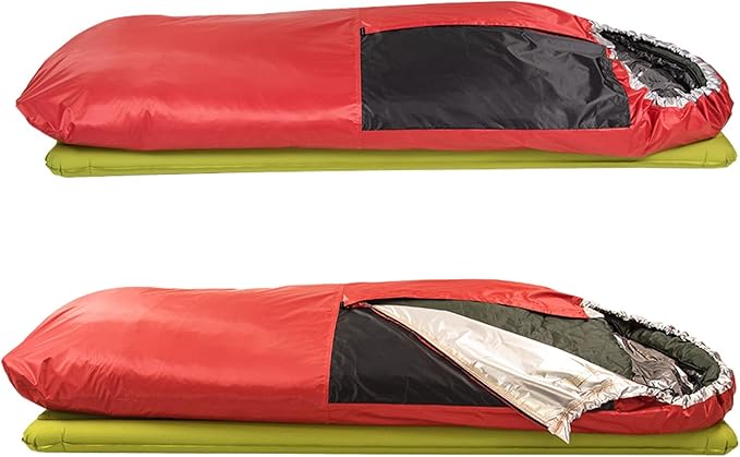 Ultralightweight Bivy Sack Ventilate Sleeping Bags - Compact Lightweight Waterproof Reusable for Adventure Camping &amp Emergency