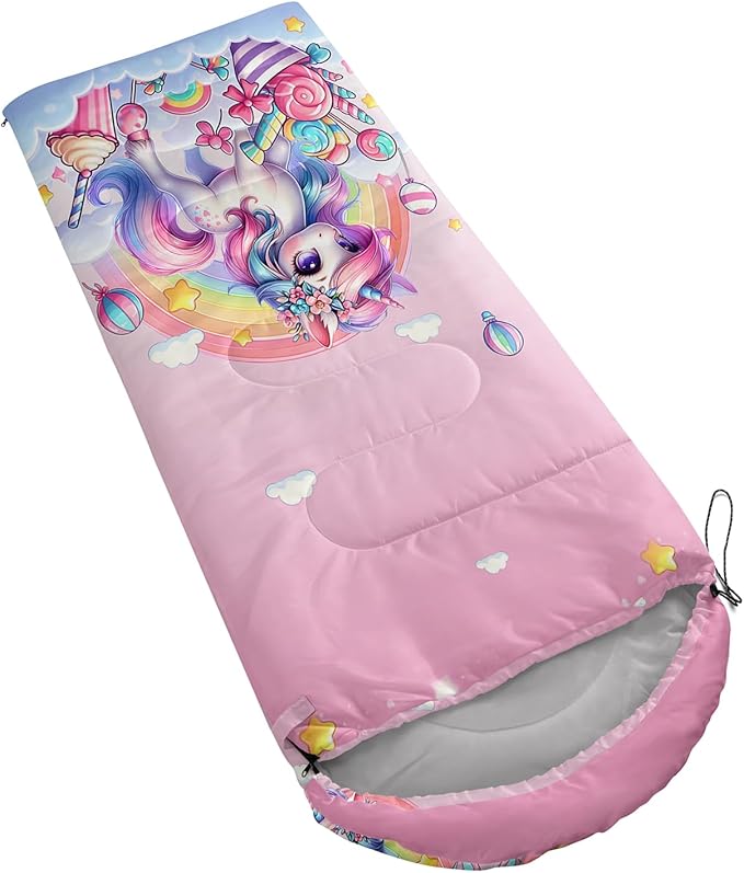 HOSIMA Dear Hunting Pattern Cold Weather Sleeping Bags for Kids AdultsBlack Light Weight Waterproof Sleeping Bags for Outdoors Hiking.