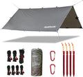 Camping Tarp by NatEtoile - Versatile 10X10 ft Portable Rain Fly for Hammock with 19 Tie-OutsPU 5000mm Waterproof Sunproof Tarp Shelter - Ideal for Camping Hiking Backpacking and Hammock Cover