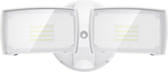 LEPOWER 28W 3000LM ‌LED Security Flood Light‌ ‌Outdoor‌ Switch Controlled Aluminum ‌Security Light‌ 2 Adjustable Heads 5500K Daylight IP65 Waterproof Wet Location for Patio Garden Yard Lights