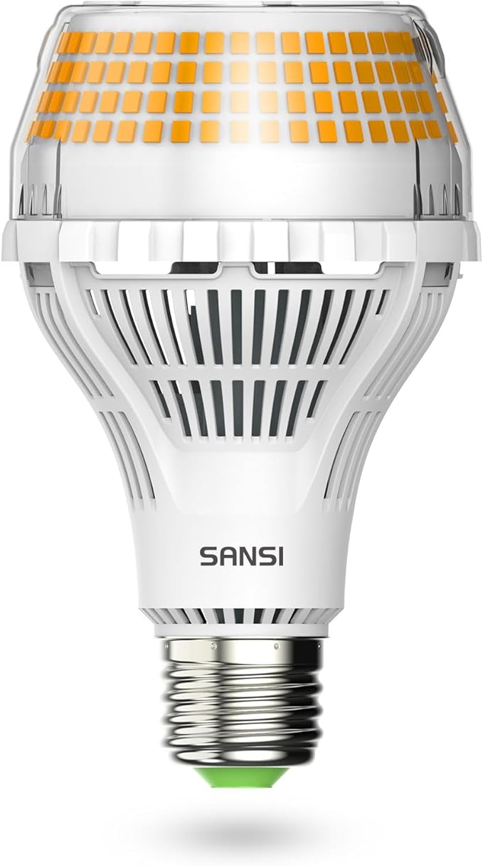 SANSI 400W Equivalent A21 LED Light Bulb 3000K Soft Warm White 6000 High Lumens E26 LED Bulbs Non-Dimmable Bulb w/Ceramic Technology 40 Watt Power Energy Saving Light Bulb for Home Office