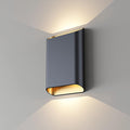 LED Wall Lights Outdoor Wall Sconces Dimmable 15.5W IP65 Waterproof Porch Lights Up and Down Modern Wall Lamps for Bedroom 3000K CRI 90+ (Black+Gold)
