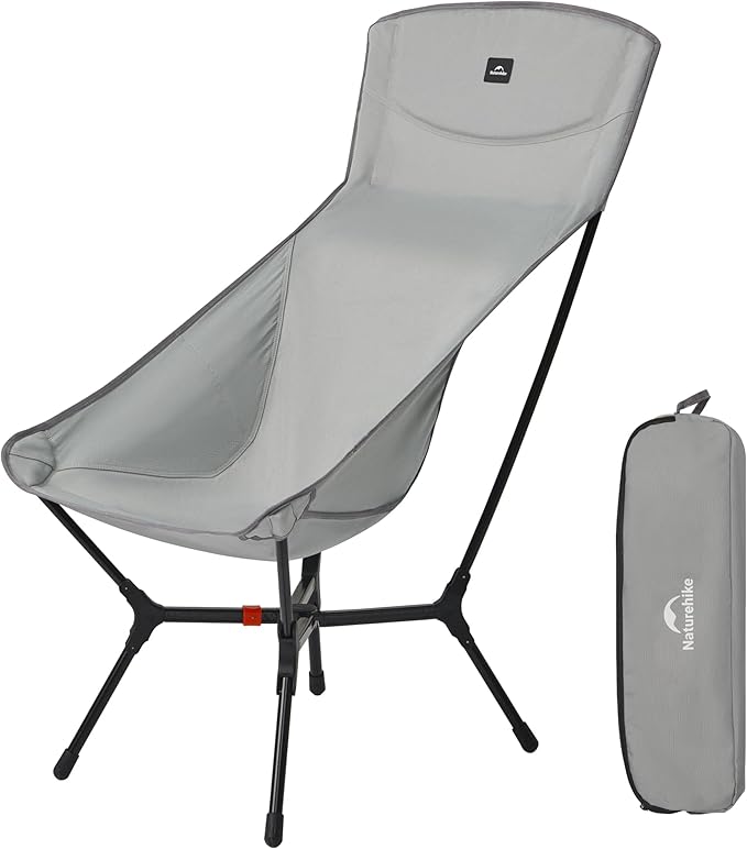 Naturehike YL01 Plus Snap Camping Chair 1 Second Setup Frame Portable Backpacking Chair with Padded Headrest Lightweight &amp Compact Folding Camp Chair