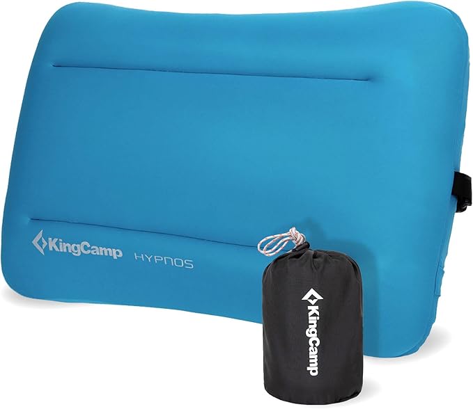 KingCamp Inflatable Pillow for Camping Large(19.7 x 11.8) Camping Pillow Ultra-Soft Camp Pillow with Washable Foam Cover for Home-Like Comfort Hiking Car Beach Travel