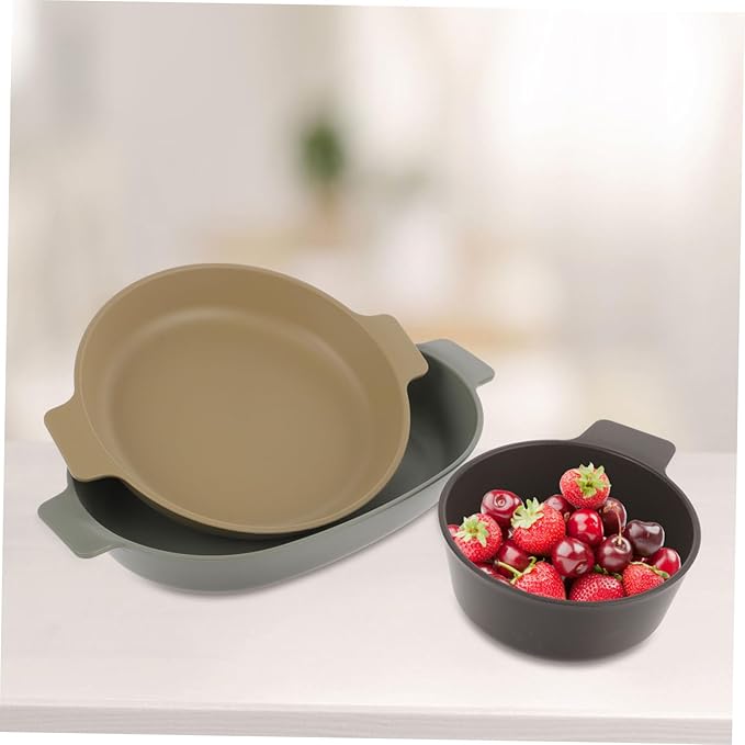 1 Set Outdoor Portable Dinnerware Lightweight Camping Plates Bowls for Picnics Bbqs and Hiking Stylish and Practical Dining for