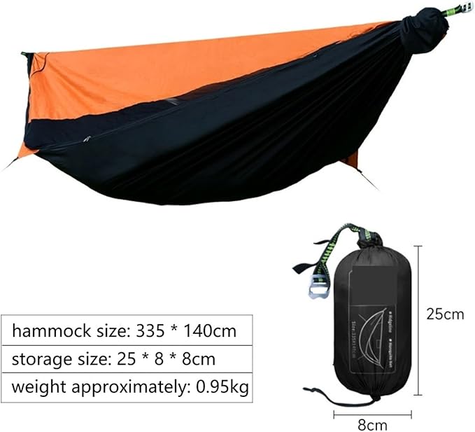 Camping Hammock With Mosquito Net Outdoor Garden Portable Awning Tent Canopy Sleeping Hanging Hammocks SwingCompatible For Nature Hike(Hammock 2)