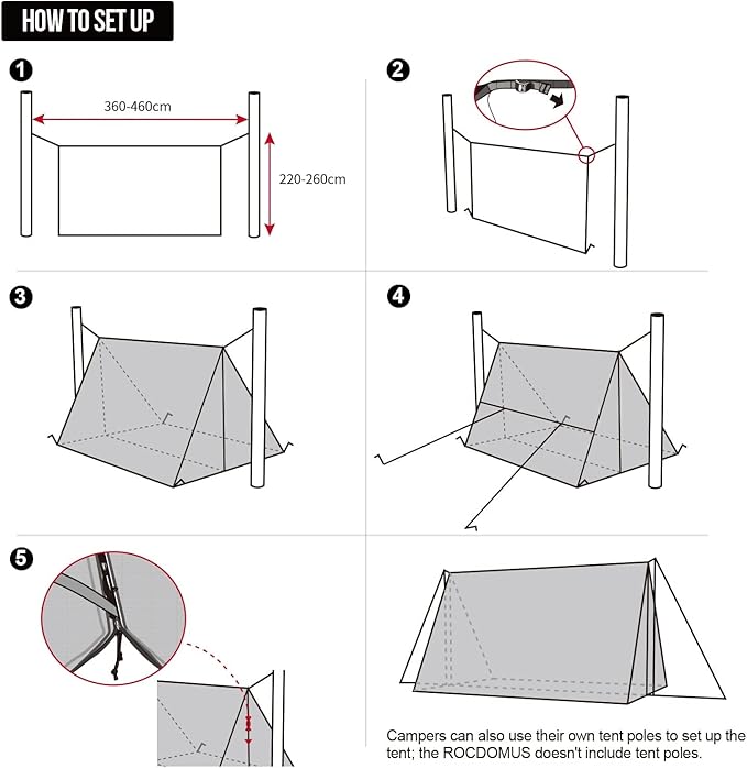 OneTigris ROCDOMUS Hot Tent with Stove Jack 3000mm Waterproof Versatile Lightweight Hammock Tent for Camping Hiking Backpacking Bushcraft Car Trips