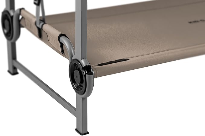Disc-O-Bed Youth Single Camping Cot Kid-O-Bed Portable Sleeping Cot for Kids with Included Carry Bag Indoor and Outdoor Use Tan