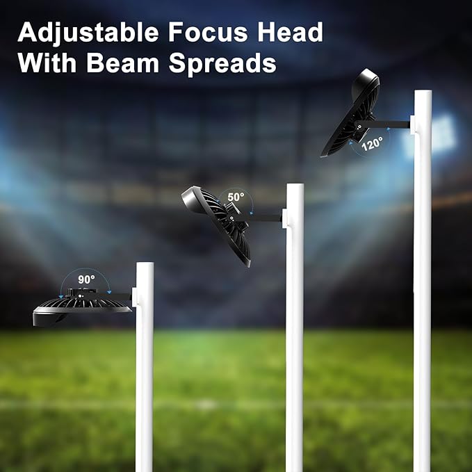 Lightdot 350W(400x1W Chip) Outdoor LED Stadium Lights 52500Lm (1400W Eqv.) LED High Mast Lights Outdoor AC100-277V IP65 Waterproof Sport Count Lights -4Pack