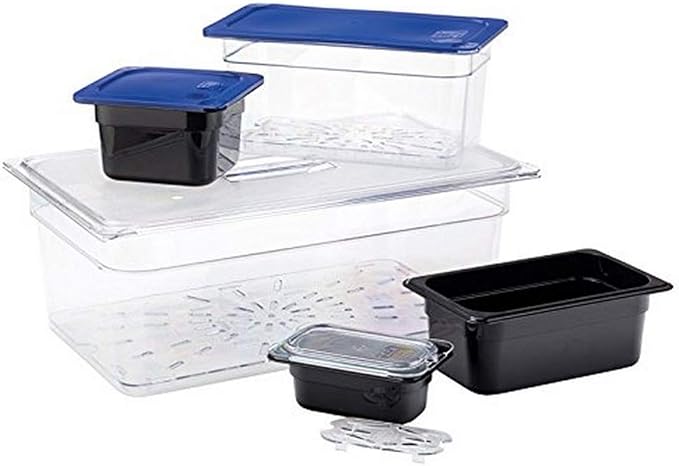Carlisle FoodService Products Storplus Food Storage Container Food Pan Chafing Pan for Catering Buffets Restaurants Polycarbonate (Pc) 1/3 Size 6 Inches Deep Clear (Pack of 6)