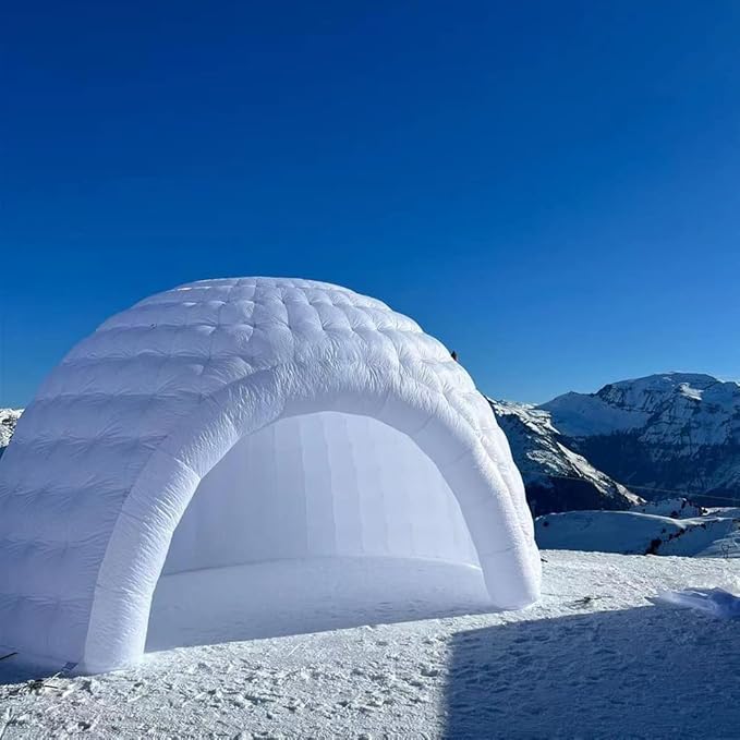 Portable Inflatable Igloo Dome Tent Inflatable Marquee Canopy Shelter with Air Blower&ampLED Light for Exhibition Camping Party Event