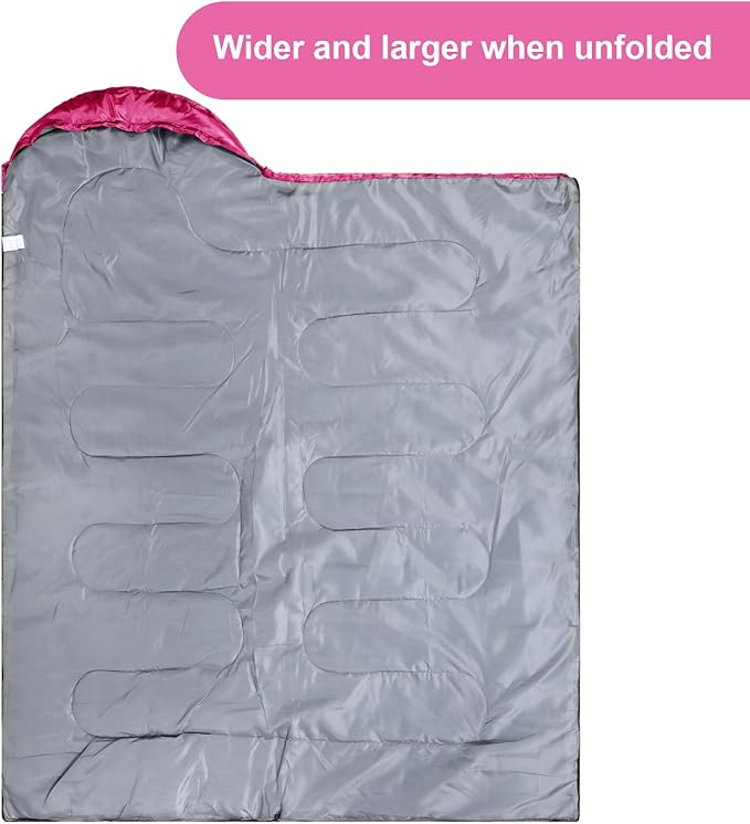 Tudomro Camping Sleeping Bag for Adults Lightweight Packable Waterproof Camping Gear Equipment to Keep Warm for Outdoor Backpacking Hiking Travel