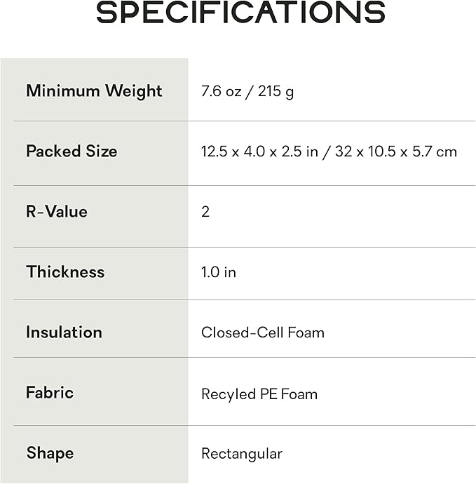 NEMO Equipment Chipper Reclaimed Closed-Cell Foam Seat