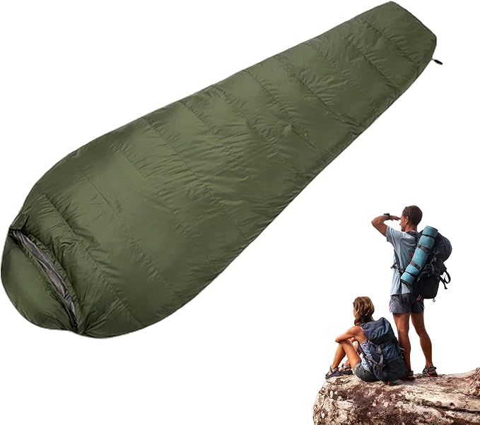 Winter Camping Cocoonn - Down Filled Thermal Sack Adult Outdoor Bedroll Lightweight Insulated Rest Gear Waterproof Cold Climate Slumber System Backpacking Overnight Warmth Solution | for Hiking