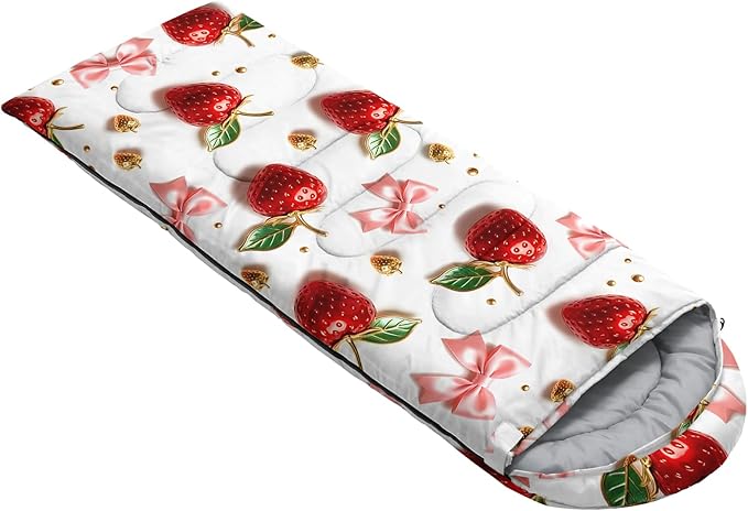 QOOMO Camping Sleeping Bags3 Season Warm &amp Cool WeatherLightweightWaterproof Sleeping Bags for Adults &amp KidsTravelingand OutdoorsCamping Gear Equipment