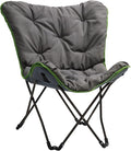 SunnyFeel Oversized XL Padded Camping Chair Outdoor Butterfly Chair Portable Folding Large Camp Lounge Chairs Padded Living Room Indoor Chairs Lawn Chairs for BeachTailgatingSport EventsPicnic