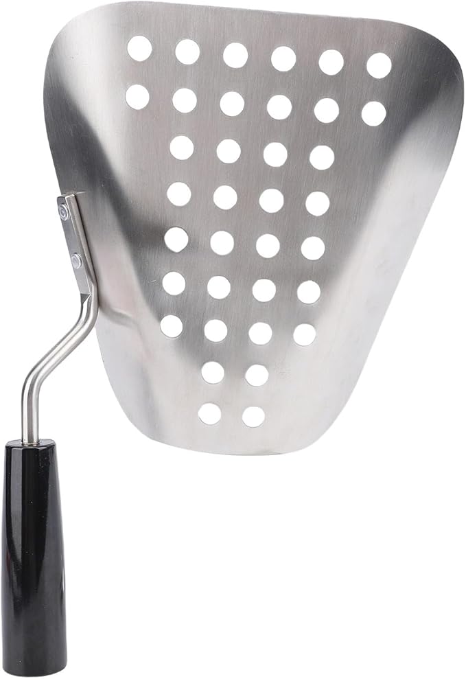 Generic Commercial Popcorn Scoop with Holes Stainless Steel French Fry and Popcorn Scoop Quick Fill Scooper Utility Serving Tool for Snacks Dessert Ice Dry Goods