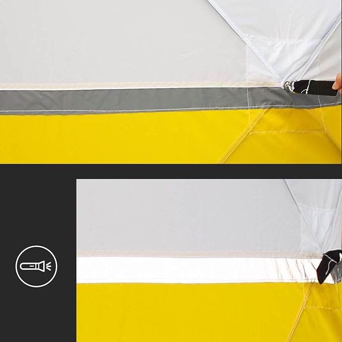 Goutime Professional Work TentInstant Pop-Up Canopy Tent 2x2m Heavy-Duty Portable Shelter for Construction Site Outdoor Workshop Warehouse &amp CampingYellow