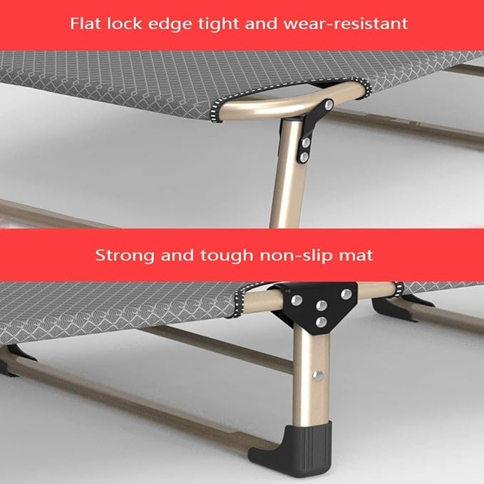 Folding Chair Recliner with CushionsAdjustable Sun Loungers Chairs Heavy Duty Sun Lounger Recliner Chairs Office Lunch Break Chair Garden Lounge Chair Outdoor for Outdoor Patio Camping Beautiful