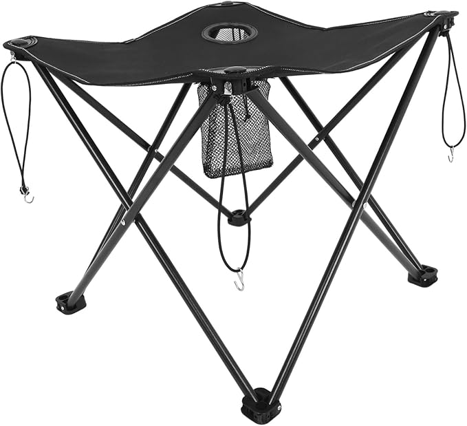 Milisten Portable Folding Picnic Table with Cup Holders Outdoor Camping Table Lightweight and for BBQ Fishing and Picnics Design