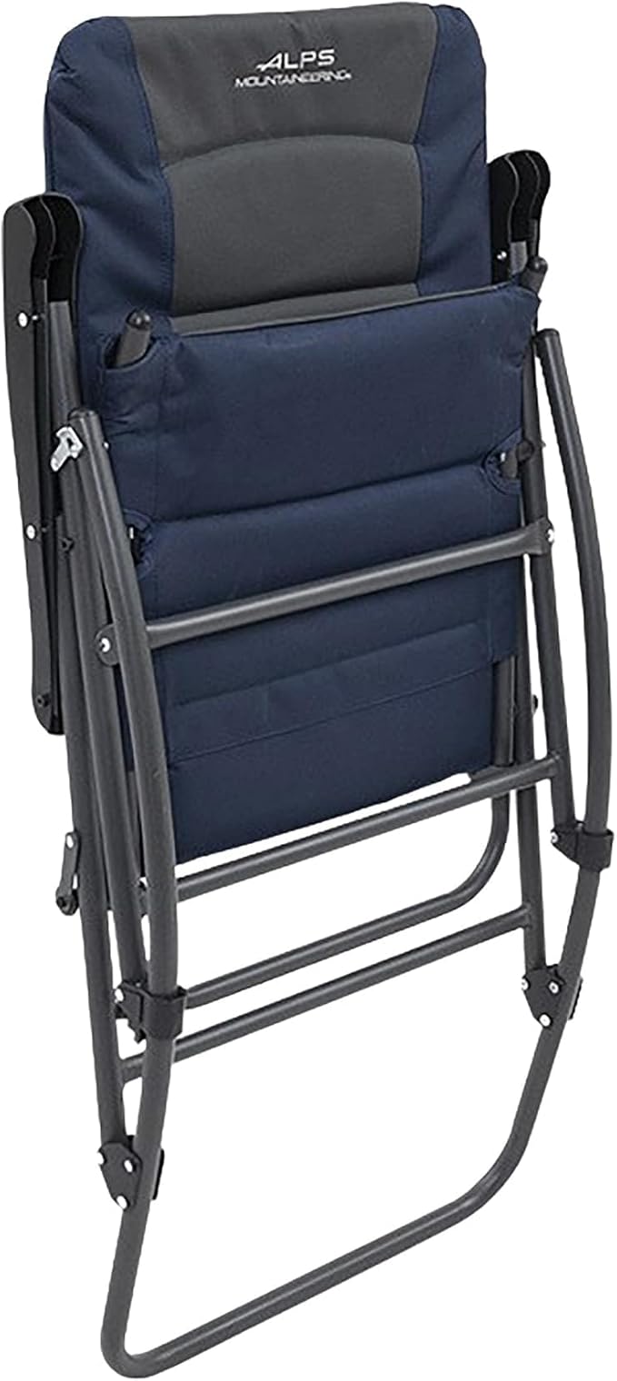 ALPS Mountaineering Outdoor Rocking Chair - Durable Folding Beach and Camp Chair with Comfortable Cushioned Polyester Fabric Over Locking Steel Frame