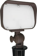 GKOLED 7W LED Outdoor Flood Light Low Voltage Landscape Lighting Waterproof Security Wall Lighting Fixture 9-15V 480 Lumen 3000K 1/2 Adjustable Knuckle Mount Die-cast Aluminum Brown
