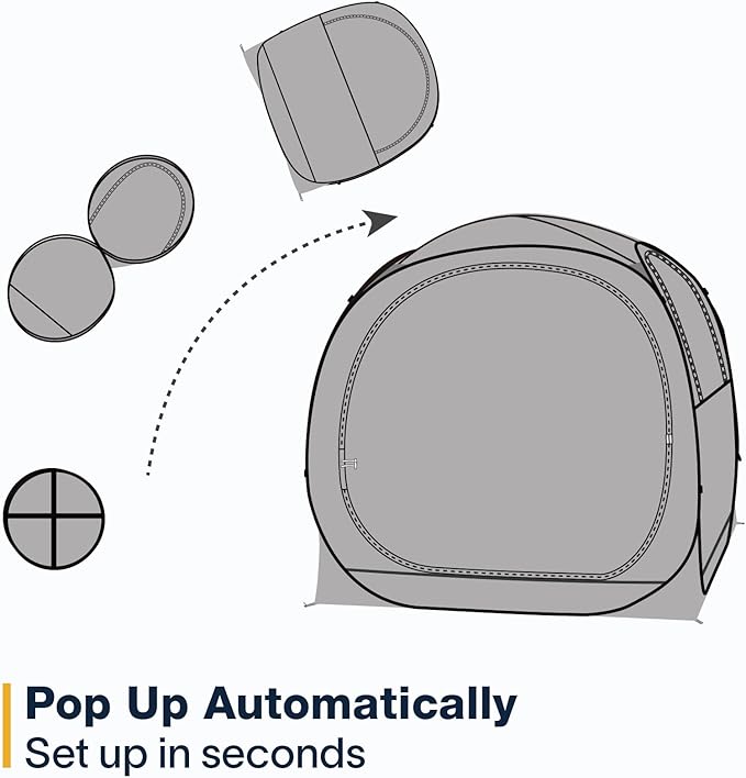 EighteenTek® Pod All Weather Sports Tent with Attached Floor Instant Outdoor Bubble Tent Rainproof Camping Sun Shelter for Sports Events Camping Fishing Cheering 1-4 Person