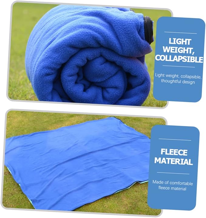 Hemoton Double-Sided Fleece Sleeping Bag Lightweight Portable Camping Blanket for Adults Wear-Resistant Travel Sleep Sack for Outdoor Adventures and Naptime