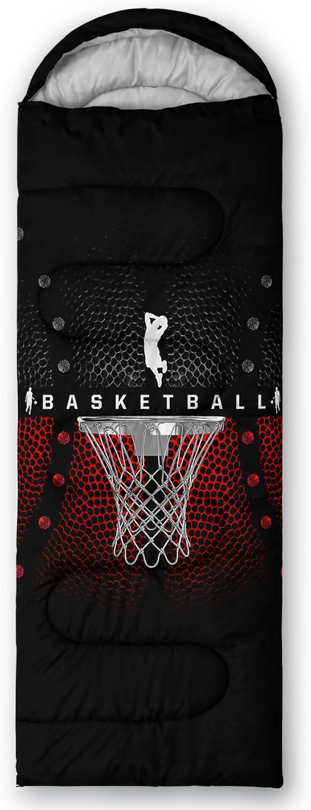 Axolotl Gamepad Sleeping Bag3 Season Warm and Cool Weather Game Console Sleeping Bag for Boys TeensWaterproof Lightweight Geometry Hexagonal Sleeping Bag for TravelingOutdoors CampingBlueBlack