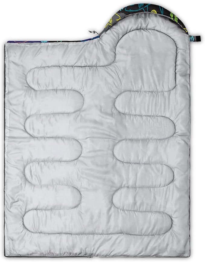 QOOMO Camping Sleeping Bags3 Season Warm &amp Cool WeatherLightweightWaterproof Sleeping Bags for Adults &amp KidsTravelingand OutdoorsCamping Gear Equipment