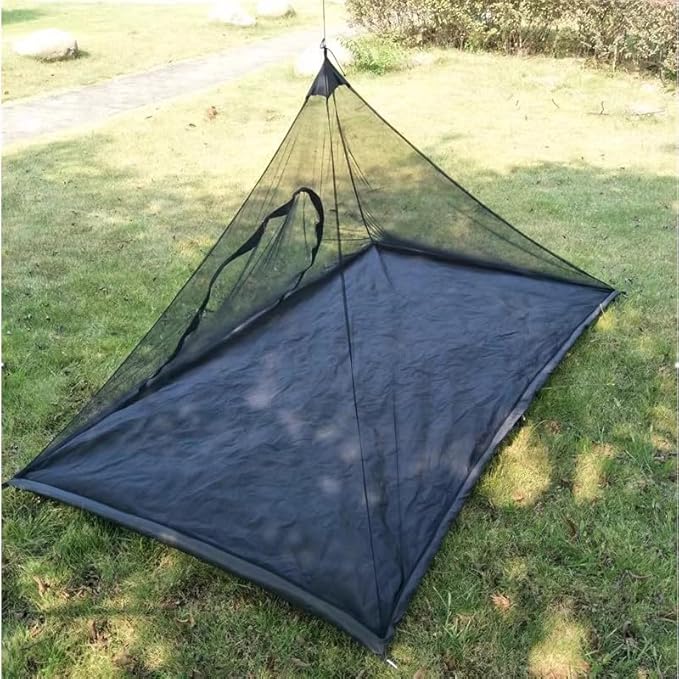 Mesh Tent for Backpacking and Camping Water Resistant Oxford Floor No-Trekker Pole Tent Netting Tent Breeze Mesh Inner Tent Ultralight 1 Person Summer Tent