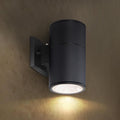 ASD 1 Light Dusk to Dawn LED Outdoor Wall Light Fixture | 9W 1000LM 3000K-5000K 120V Cylinder Up Down Lights | Waterproof Exterior Wall Sconce | Front Door Porch Patio | Black ETL