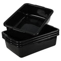 4-Pack Large Plastic Commercial Bus Tubs 32 L Bus Tub Restaurant Black