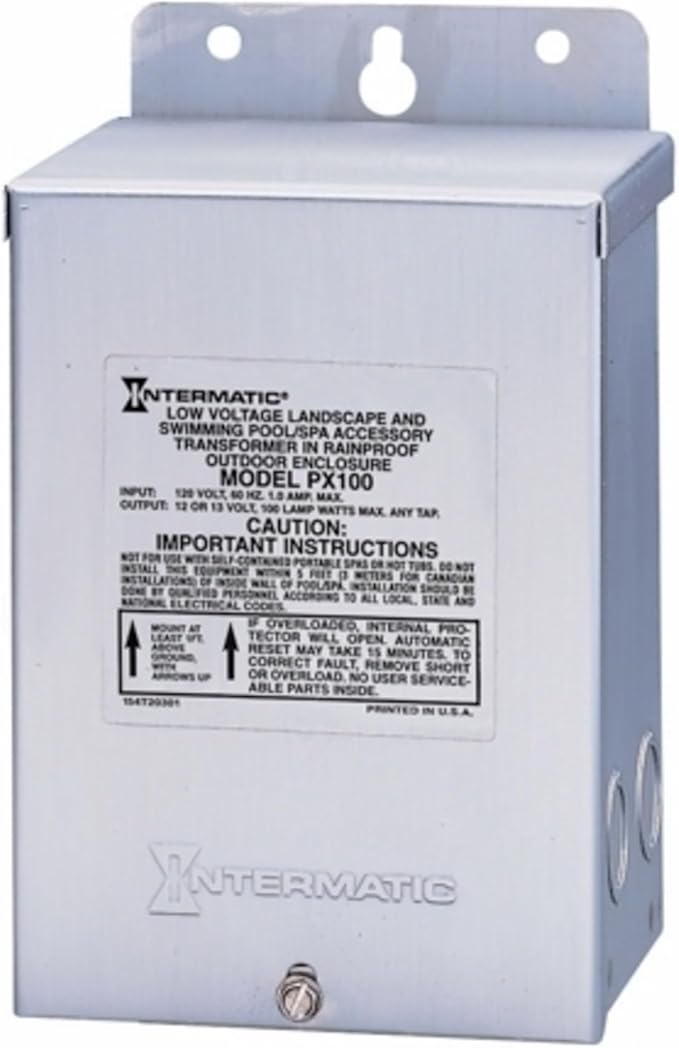 Intermatic PX50S Pool Light 50-Watt Safety Transformer Stainless Steel Brown