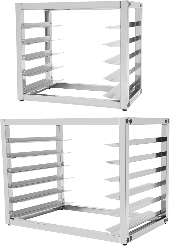 5 Tier Bun Pan Rack Aluminum Bakery Rack for Half or Full Sheets Commercial Dough Pizza Baking Tray Racks Storage Cooling Rack Bread Baking Equipment For Home Restaurant Kitchen (5 Tier)