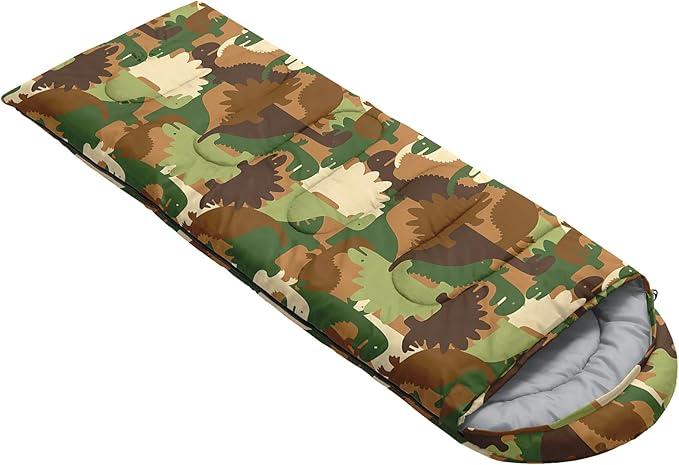 AILONEN Cartoon Camping Sleeping Bag for Boys Girls AdultsLightweight &amp Waterproof3 Season Warm &amp Cold WeatherPortablePrinted Sleeping BagTravelingCampingHiking
